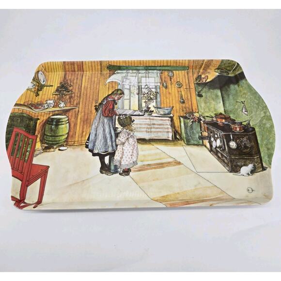Ashdene Other - Vtg 90s Ashdene "The Kitchen" Carl Larson Farmhouse Melamine Serving Tray 15"x9"